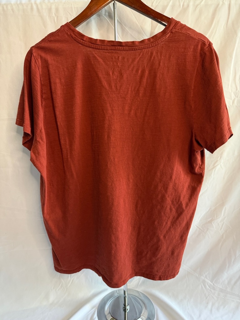 Sonoma V-Neck T-Shirt - Rust Red - Picture 5 of 5